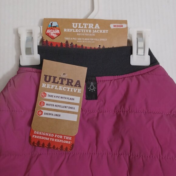 ARCADIA TRAIL ULTRA REFLECTIVE DOG JACKET PINK SIZE MEDIUM - Picture 7 of 8